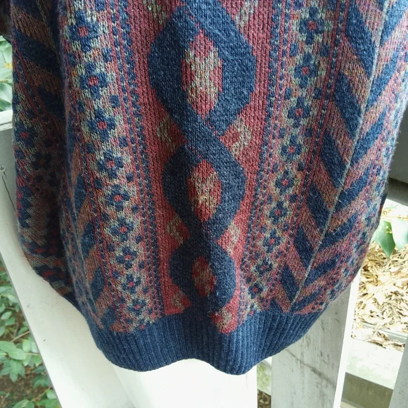 Vintage 80s Academia Preppy Retro Grandpa Pullover Crewneck Sweater - Picture 7 of 11